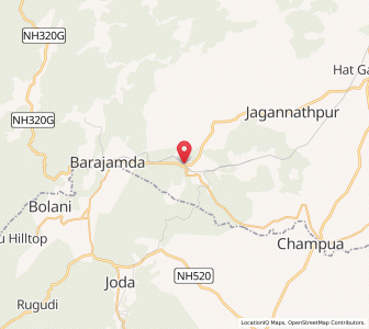 Map of Noamundi, Jharkhand