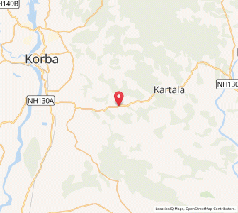 Map of Nonbira, Chhattisgarh