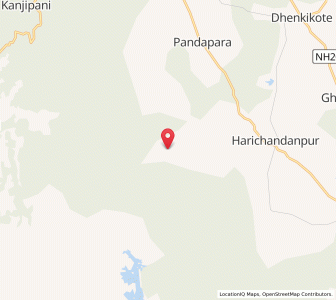 Map of Nondora, Odisha