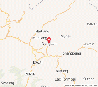 Map of Nongbah, Meghalaya