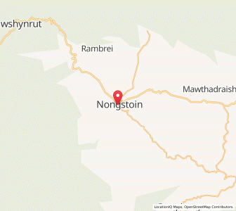 Map of Nongstoin, Meghalaya