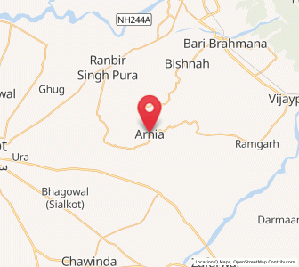 Map of Norīa, Jammu and Kashmir