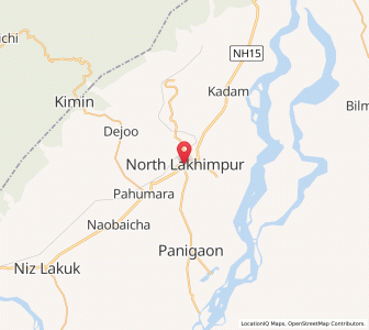 Map of North Lakhimpur, Assam