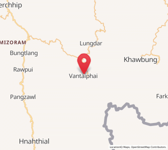 Map of North Vanlaiphai, Mizoram