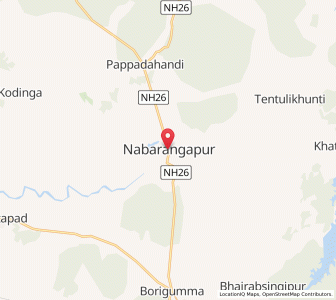 Map of Nowrangapur, Odisha
