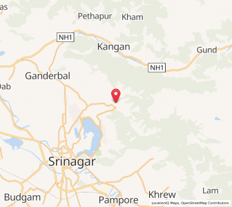 Map of Nu Chid, Kashmir