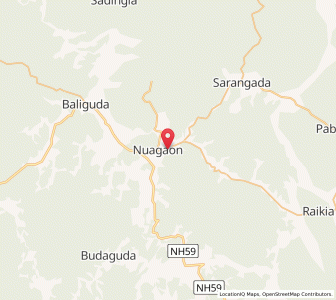 Map of Nuagam, Odisha