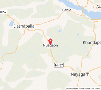Map of Nuagan, Odisha