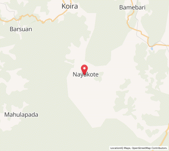 Map of Nuakot, Odisha