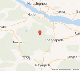 Map of Nuapalli, Odisha