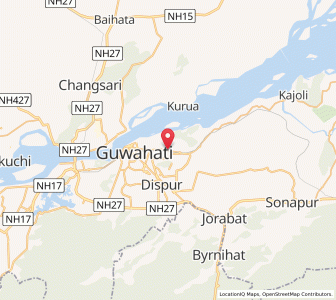 Map of Nunmati, Assam
