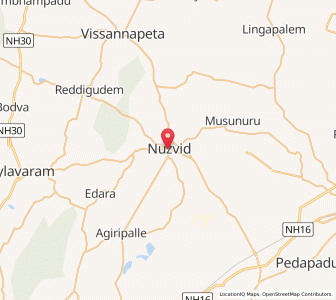 Map of Nuzvid, Andhra Pradesh