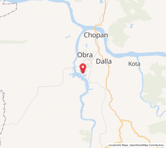 Map of Obra, Bihar