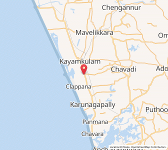 Map of Ochira, Kerala