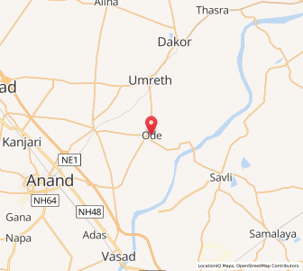 Map of Od, Gujarat