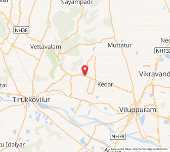 Map of Odiyattur, Tamil Nadu