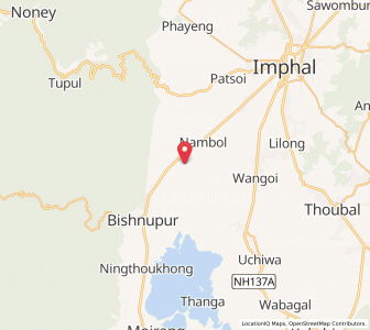 Map of Oinam, Manipur