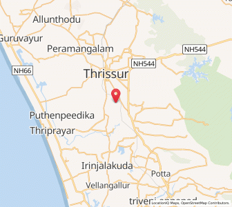 Map of Ollur, Kerala