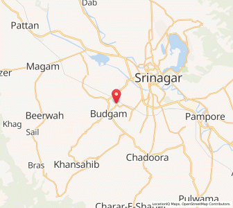 Map of Ompura, Kashmir