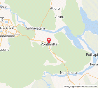 Map of Ontimitta, Andhra Pradesh