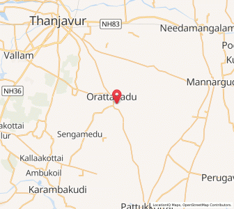 Map of Orathanadu, Tamil Nadu