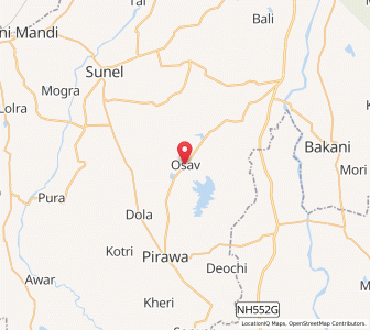 Map of Osao, Rajasthan