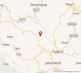 Map of Otind, Uttarakhand