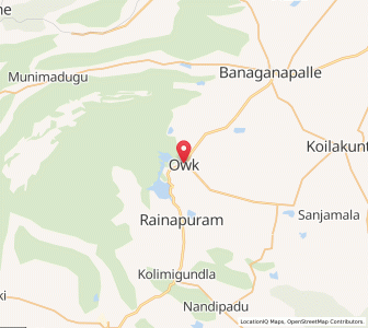 Map of Owk, Andhra Pradesh