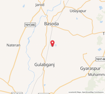 Map of Pabai, Madhya Pradesh