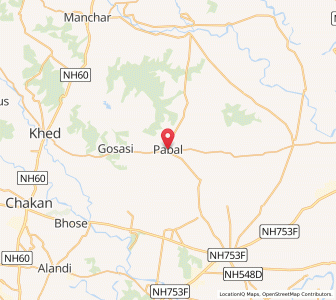 Map of Pabal, Maharashtra