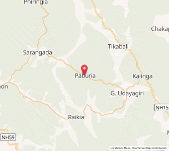 Map of Paburiya, Odisha