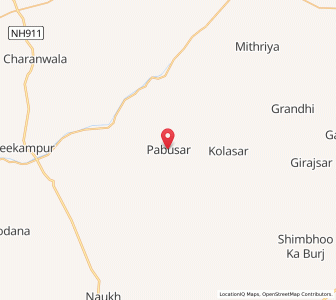 Map of Pabusar, Rajasthan