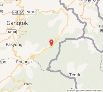Map of Padamchen, Sikkim