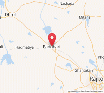 Map of Paddhari, Gujarat