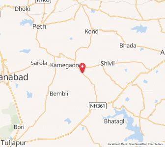 Map of Padoli, Maharashtra