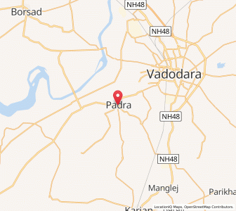 Map of Padra, Gujarat