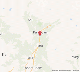 Map of Pahalgam, Kashmir