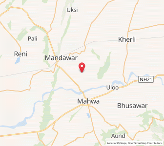 Map of Pakhar, Rajasthan