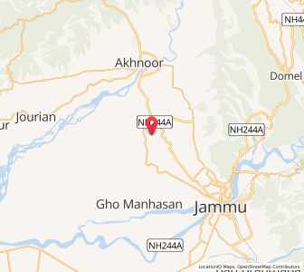 Map of Pakkhen, Kashmir