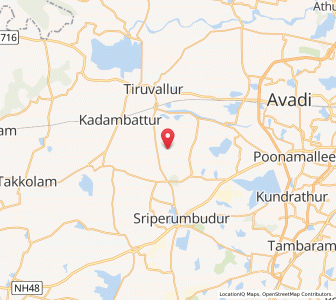 Map of Pakkupettai, Tamil Nadu