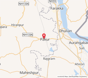 Map of Pakur, Jharkhand