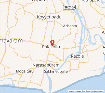 Map of Palakollu, Andhra Pradesh