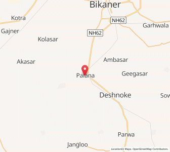 Map of Palana, Rajasthan