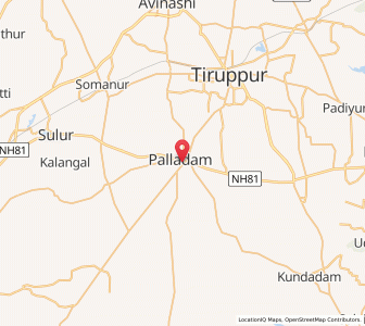 Map of Palladam, Tamil Nadu