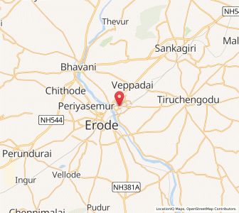 Map of Pallipalayam, Tamil Nadu
