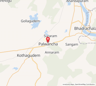 Map of Paloncha, Andhra Pradesh