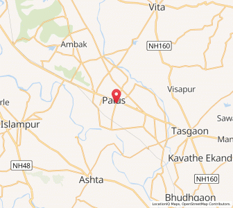 Map of Palus, Maharashtra