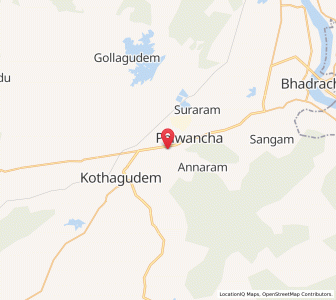 Map of Palwancha, Andhra Pradesh