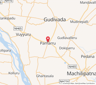 Map of Pamarru, Andhra Pradesh