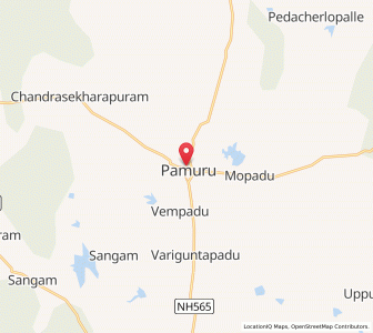 Map of Pamuru, Andhra Pradesh
